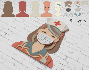 Medical Nurse Theme Multi Layer Design for Cricut and Laser Cutters