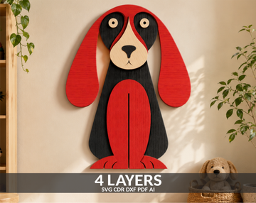 3D-Dog-Mandala-Layered-SVG-Laser-Cut