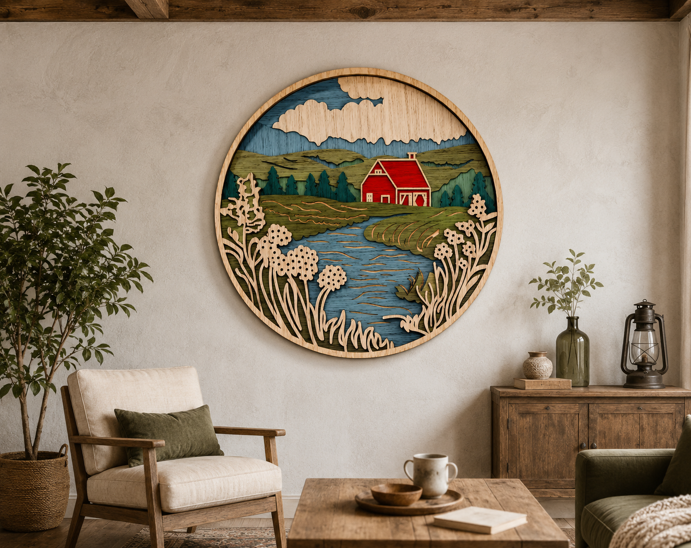 3D-Farmhouse-River-Landscape-Laser-Cut-Wood-Design