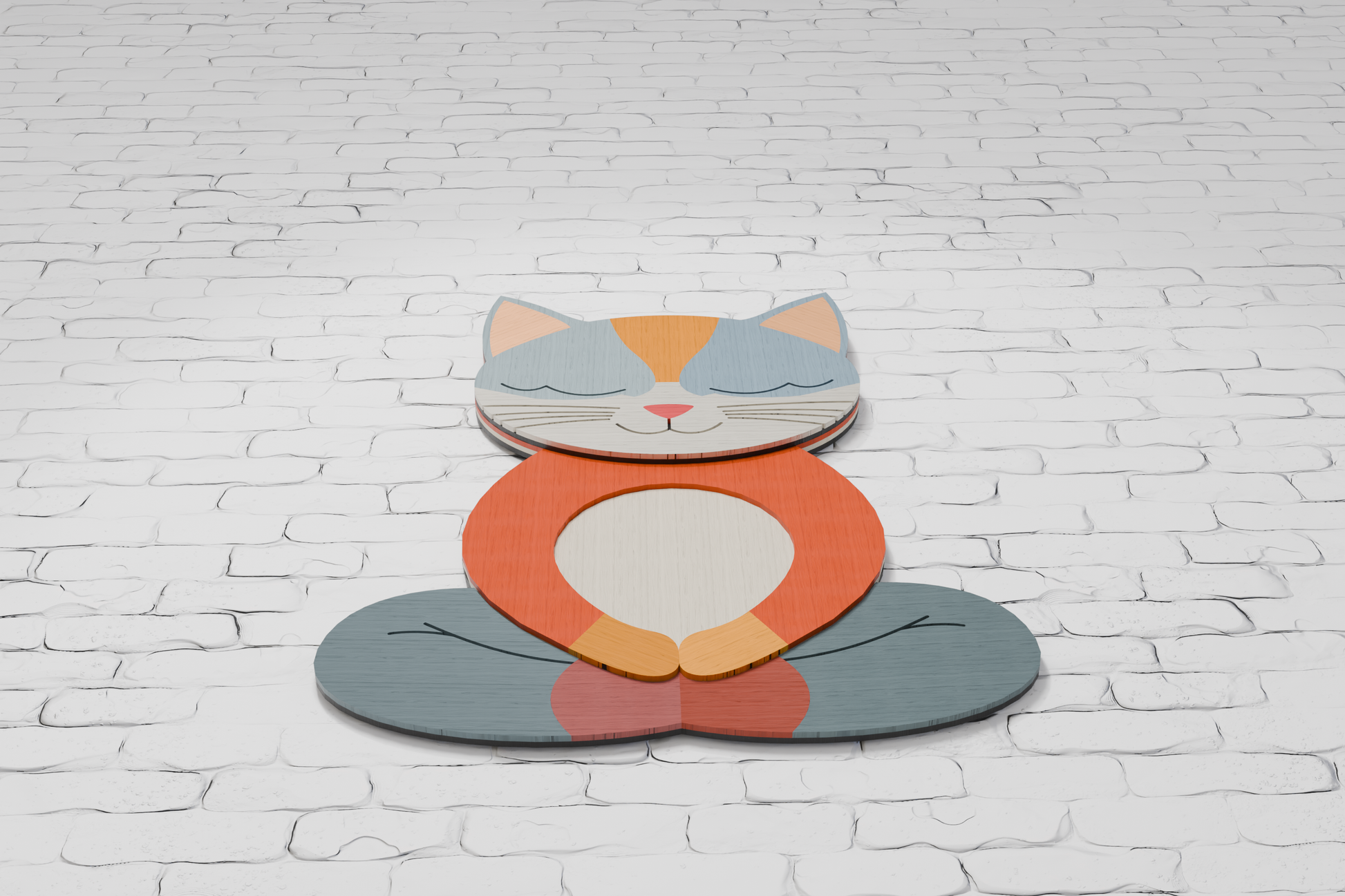 3D-Paper-Cut-Yoga-Cat-Cricut-SVG