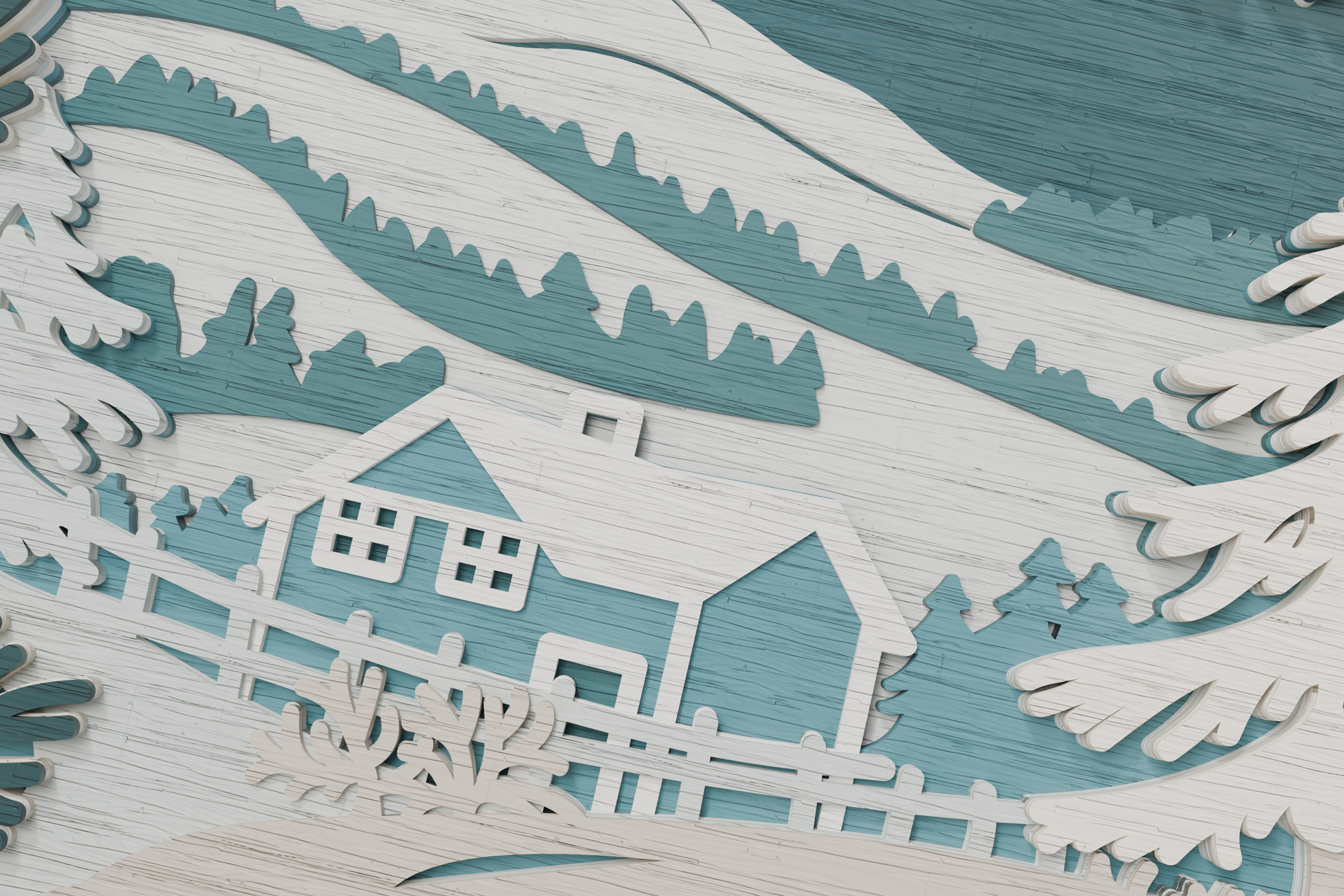 3D-Shadowbox-Winter-Mountain-Farmhouse-Template-SVG