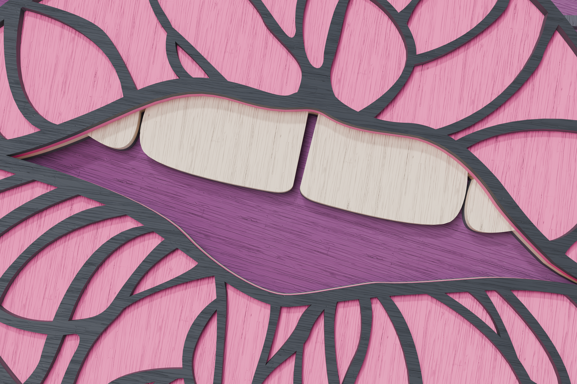 3D-Shadowbox-Woman-Lips-Template-SVG