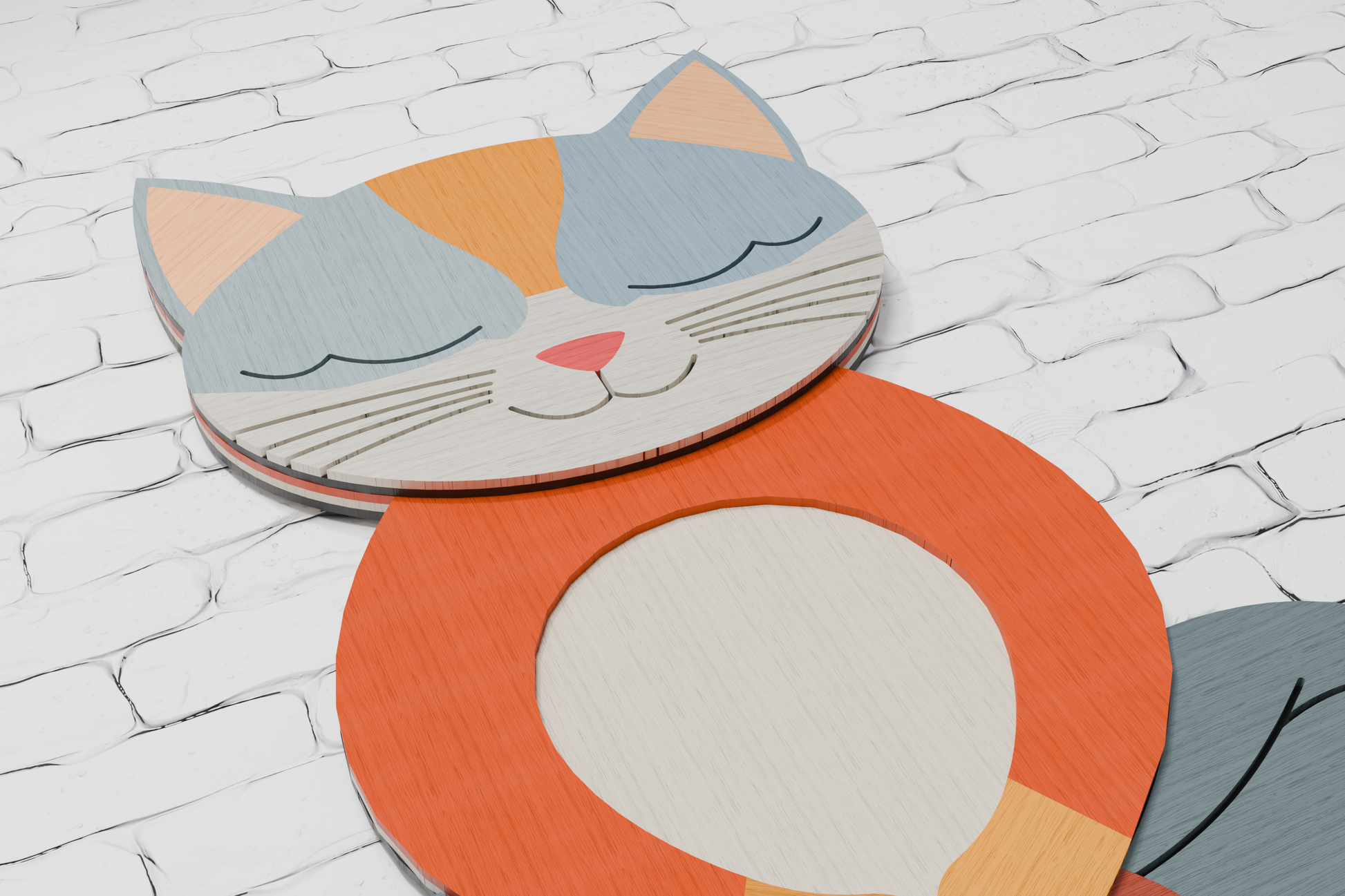 3D-Shadowbox-Yoga-Cat-Template-SVG