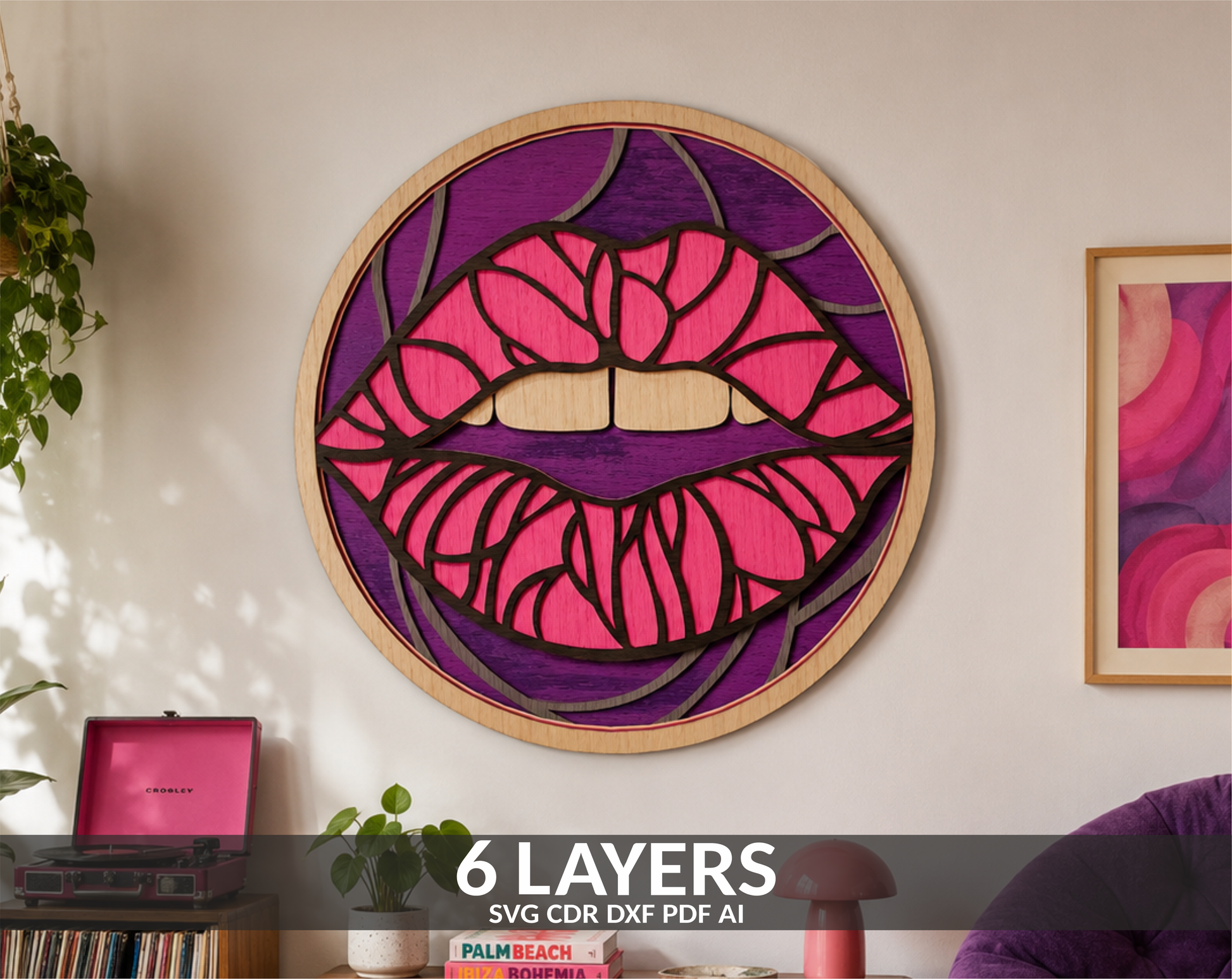 3D-Woman-Lips-Layered-SVG-Laser-Cut