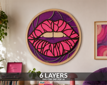 3D-Woman-Lips-Layered-SVG-Laser-Cut