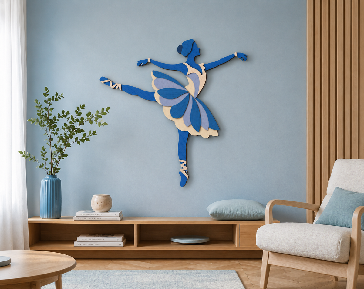 3D Ballet Dancer layered shadow box cut file