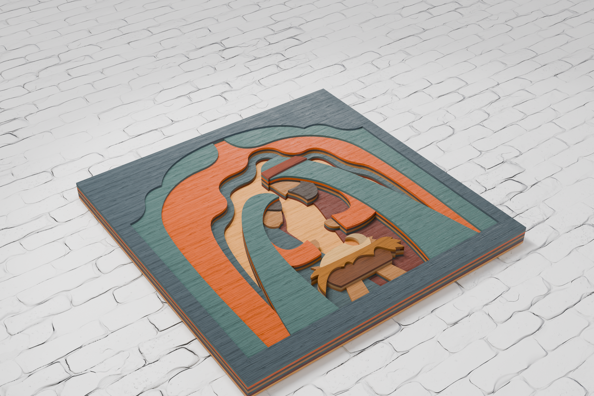 3D layered Nativity scene for xTool laser

