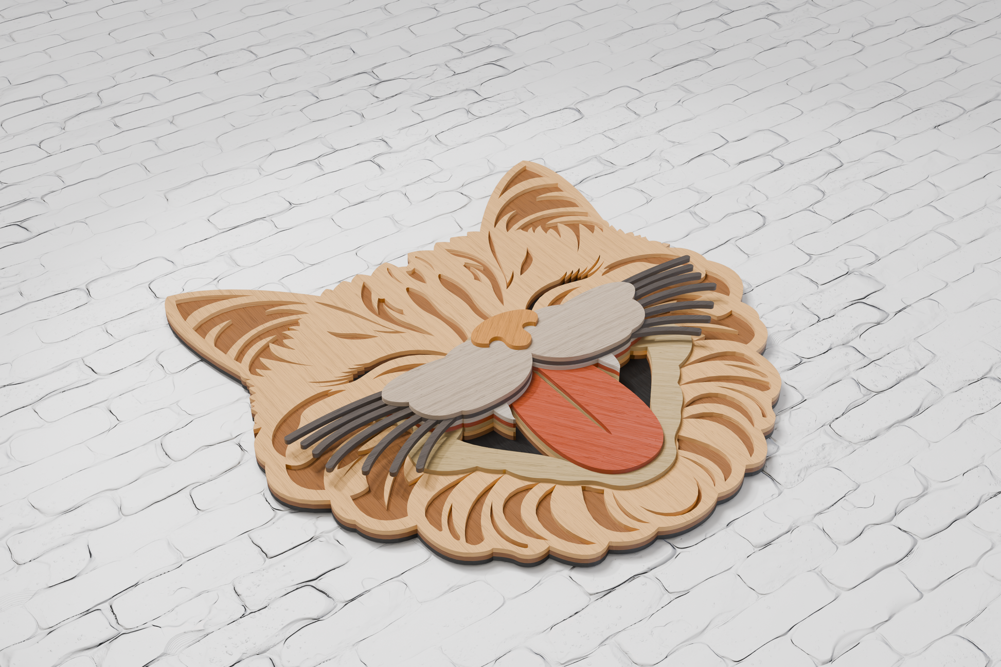 3D layered cat for xTool laser

