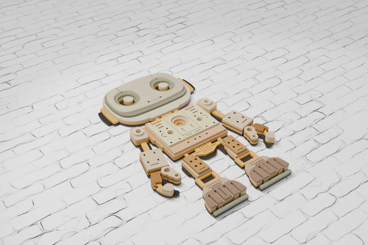 3D layered robot for xTool laser cutting

