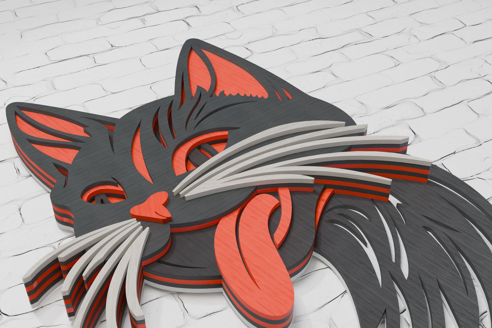 3d-cat-tongue-out-multilayer-cut-file-instant-download
