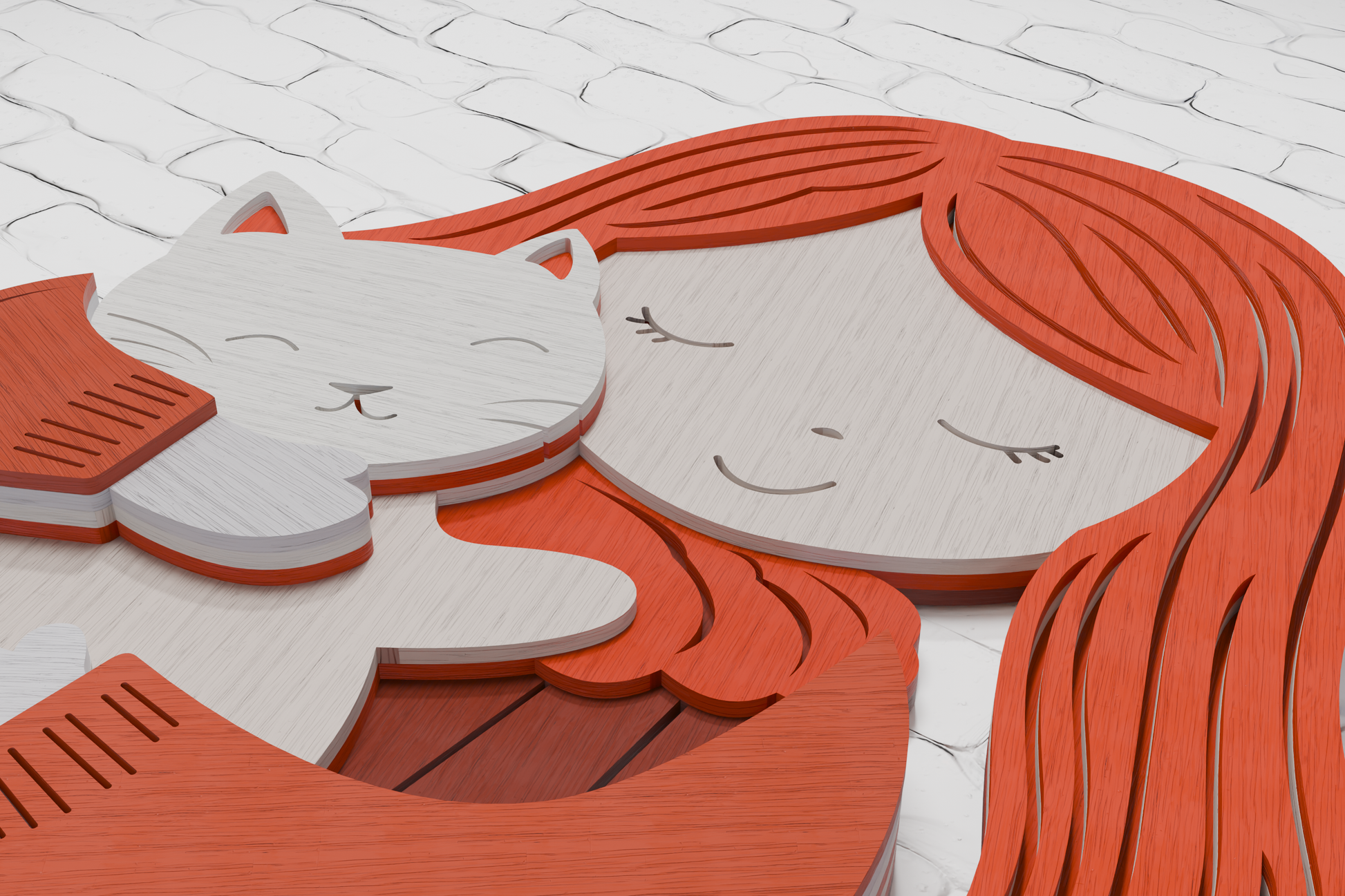3d-girl-and-cat-shadow-box-laser-cut-template-pdf