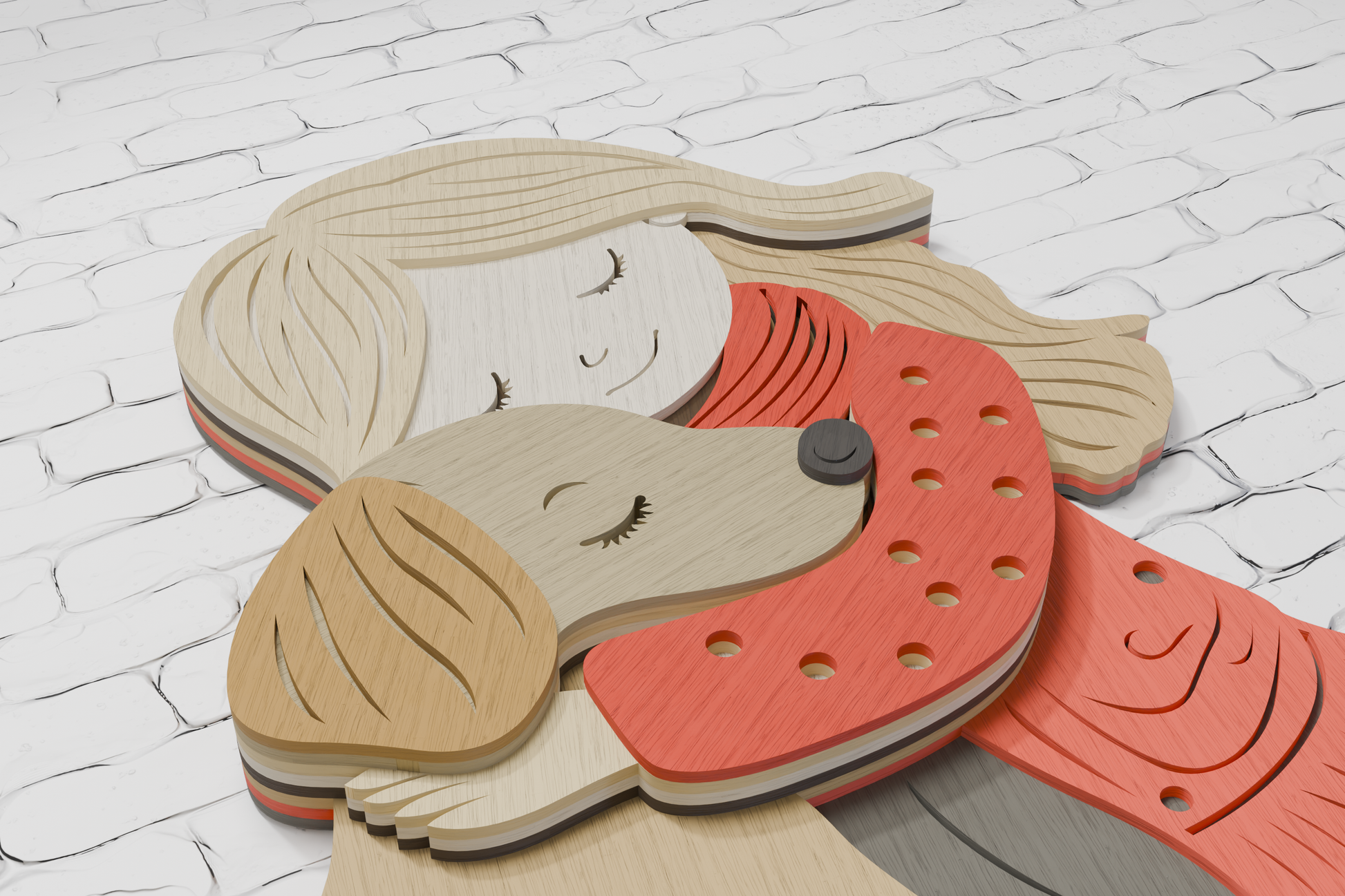 3d-girl-and-dog-multilayer-cut-file-instant-download