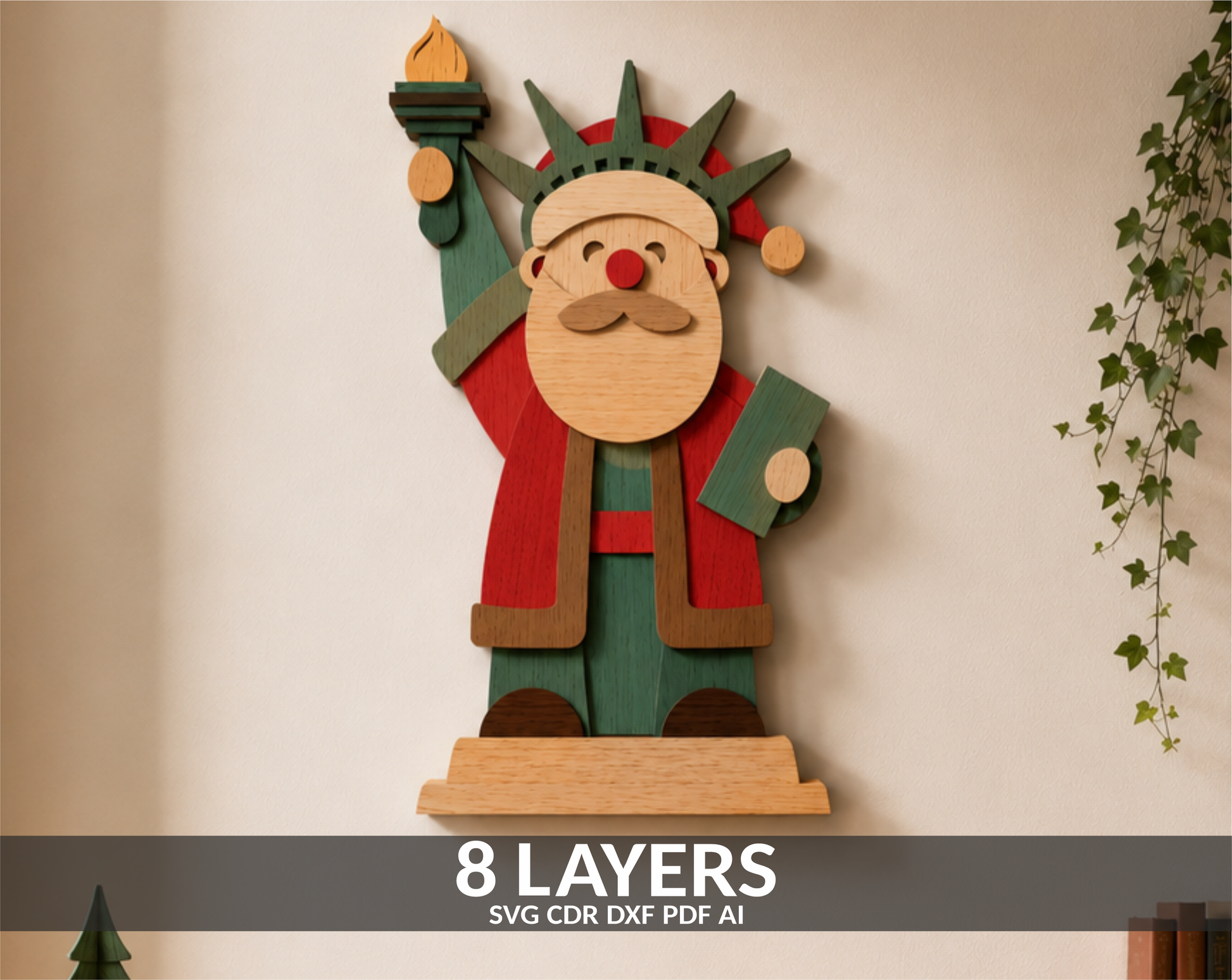 3d-layered-santa-statue-of-liberty-svg-laser-cut-file-wood-craft
