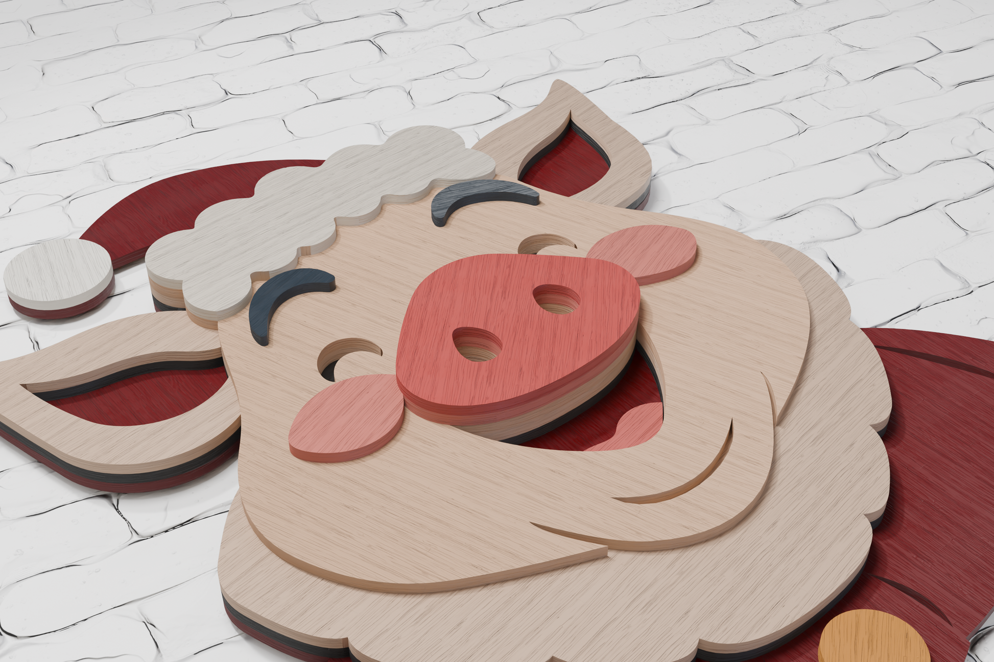 3d-pig-christmas-santa-hat-multilayer-cut-file-instant-download