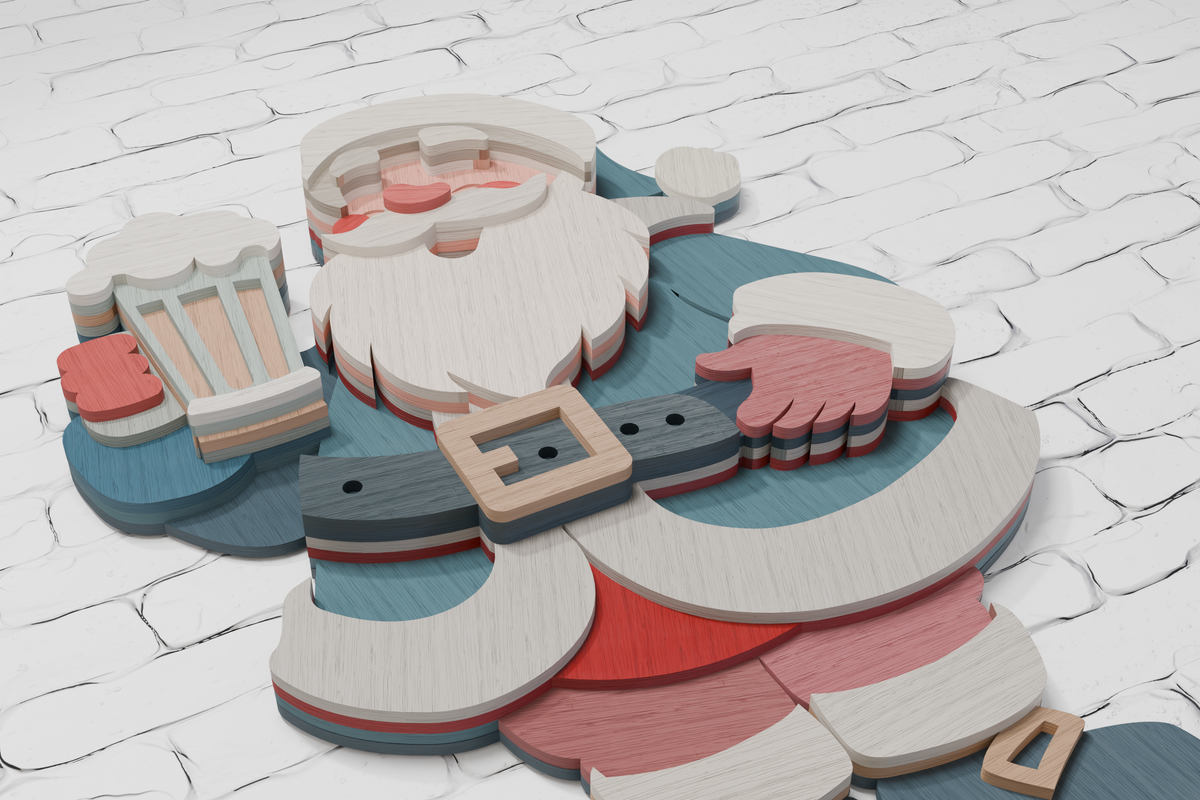 3d-santa-drinking-beer-multilayer-cut-file-instant-download