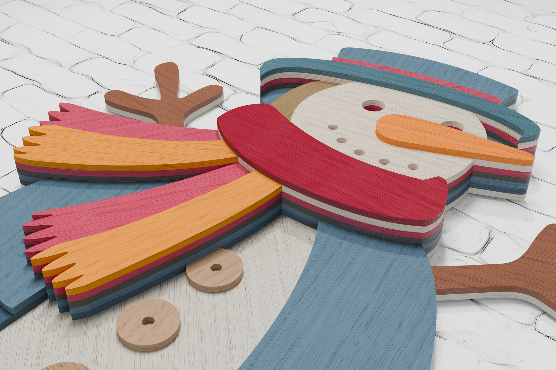3d-snowman-shadow-box-laser-cut-template-pdf