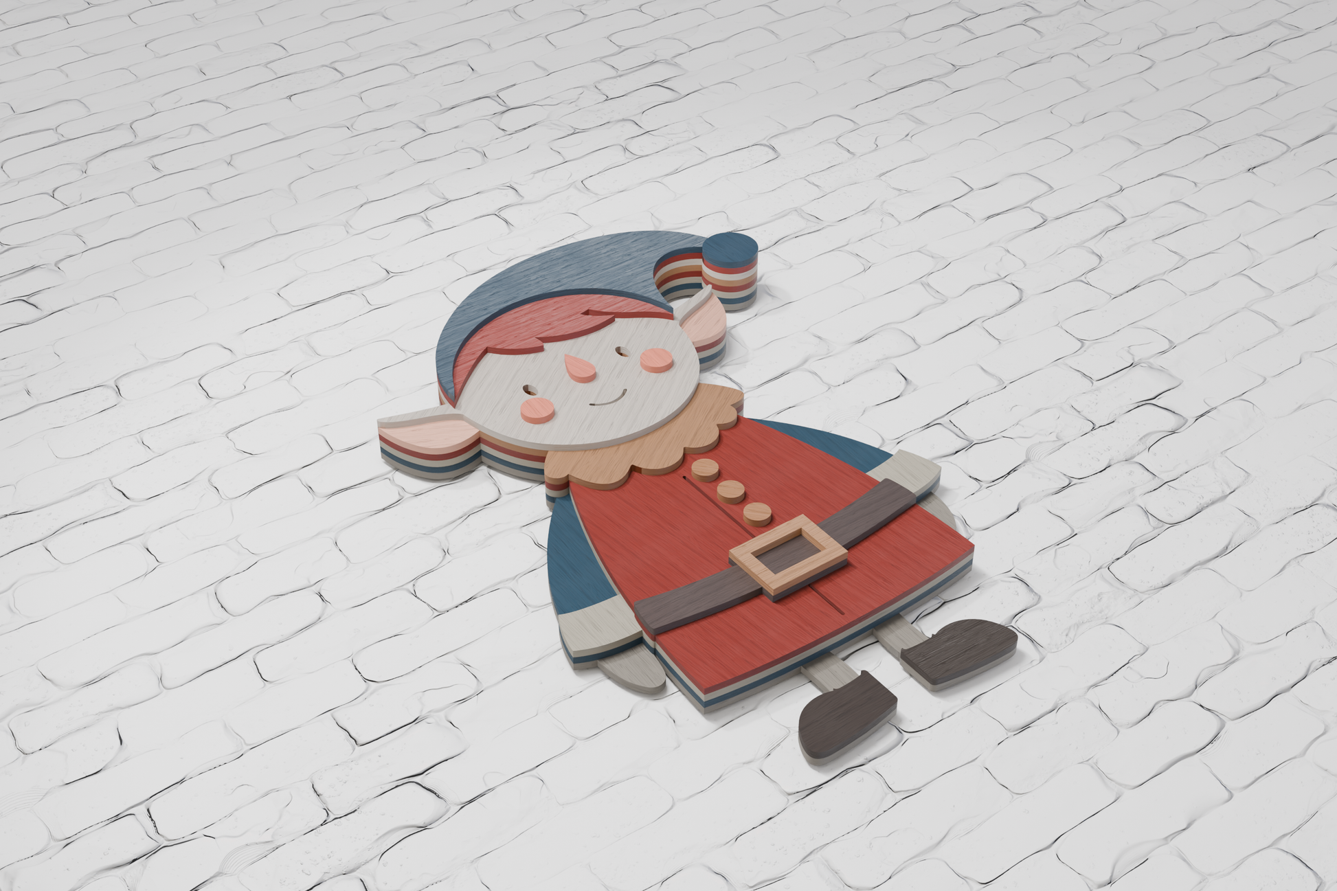3d-wooden-christmas-elf-craft-design-silhouette-studio