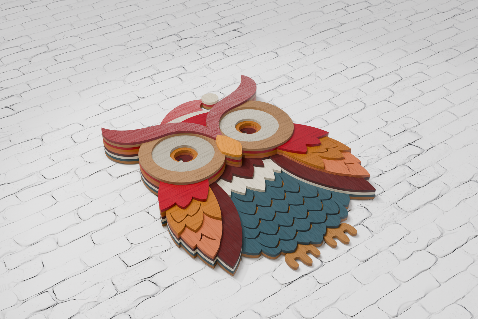 3d-wooden-christmas-owl-craft-design-silhouette-studio