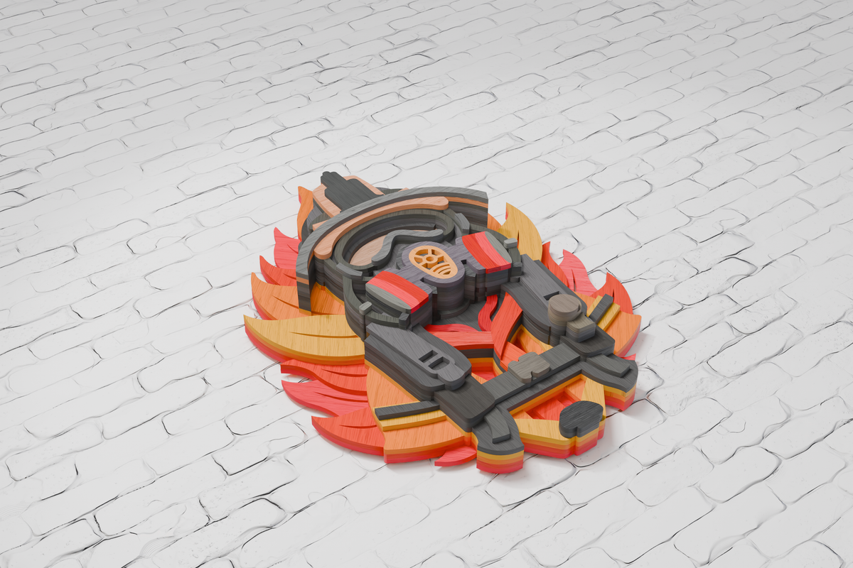3d-wooden-firefighter-craft-design-silhouette-studio