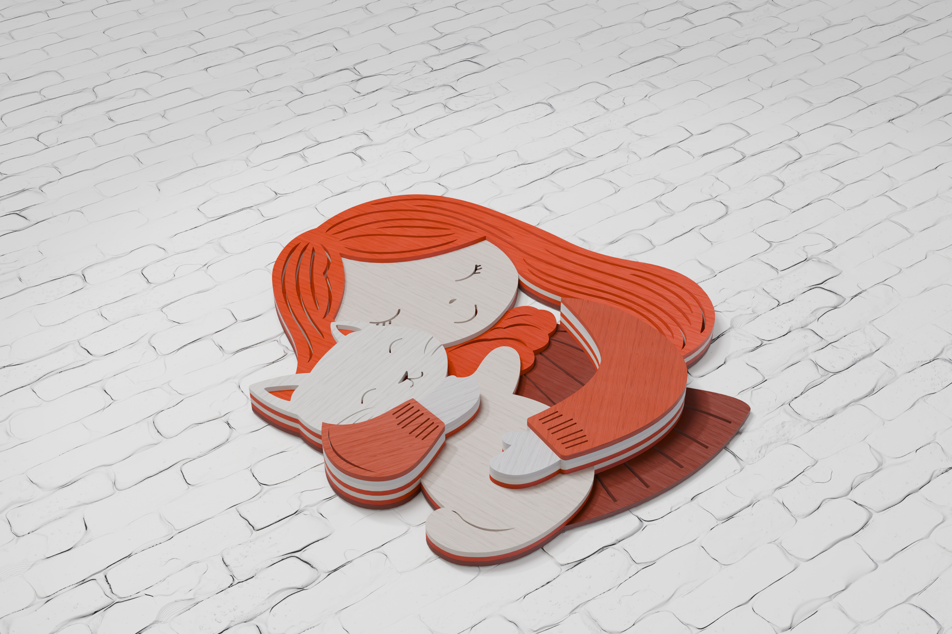 3d-wooden-girl-and-cat-craft-design-silhouette-studio