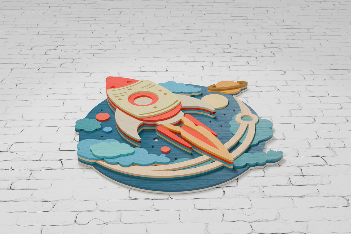 3d-wooden-spaceship-craft-design-silhouette-studio