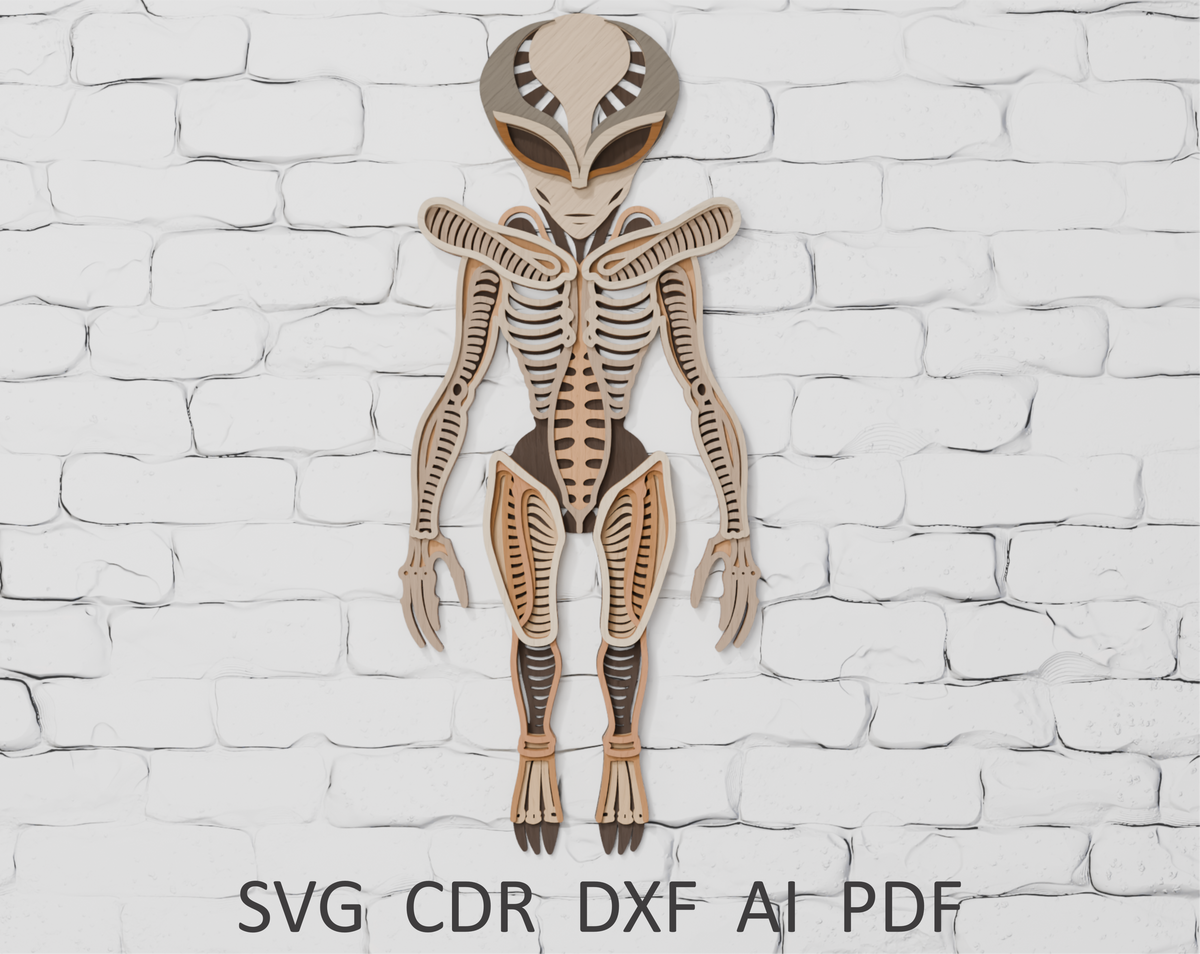 Alien Mandala Cricut SVG DXF PDF CDR AI

