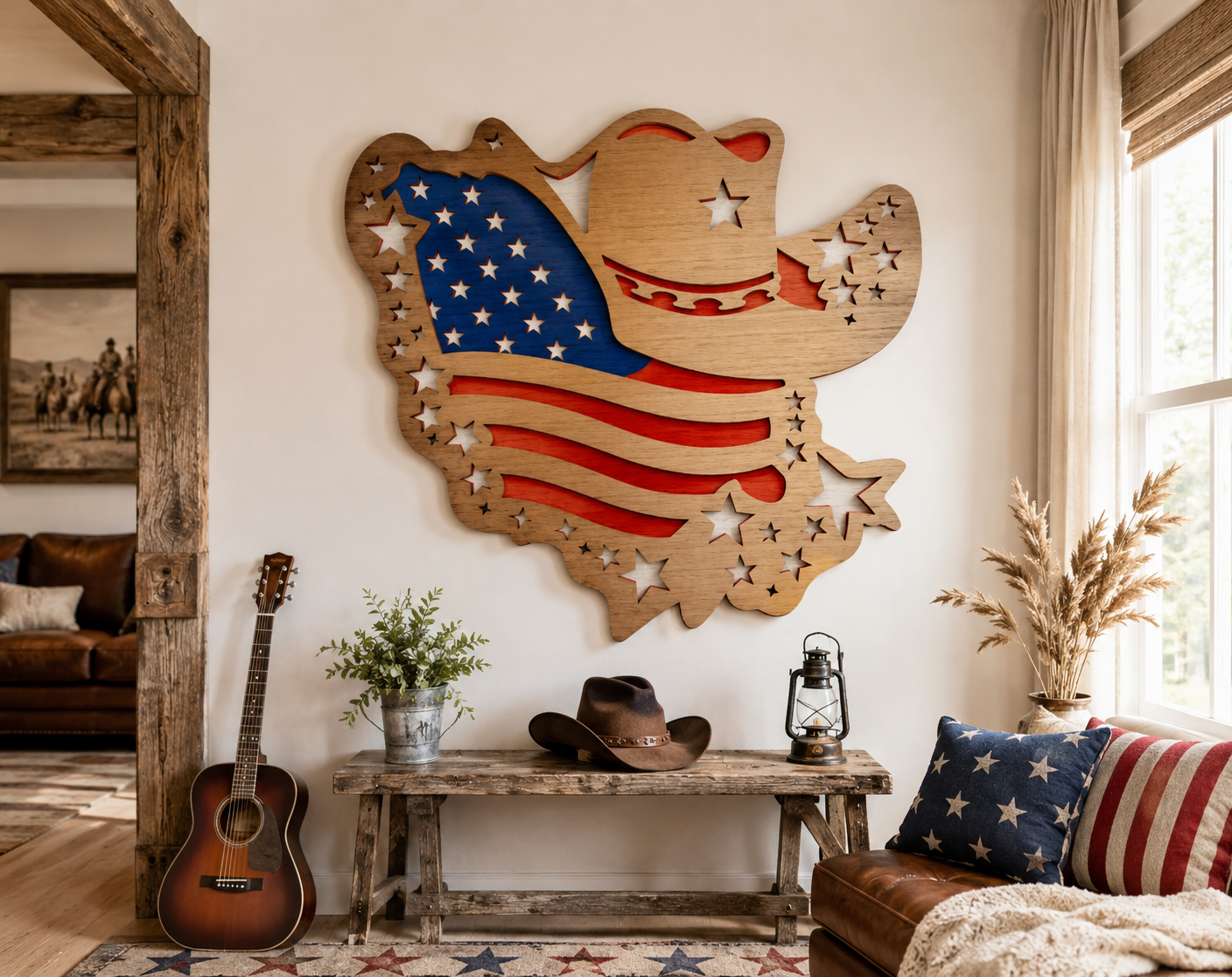 American Flag Cowboy Hat Digital Gift
