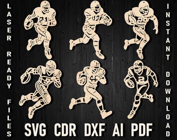 American Football SVG Files - Laser Cut Christmas Toys & Sport Decor for Glowforge (DXF/CDR Digital Download)