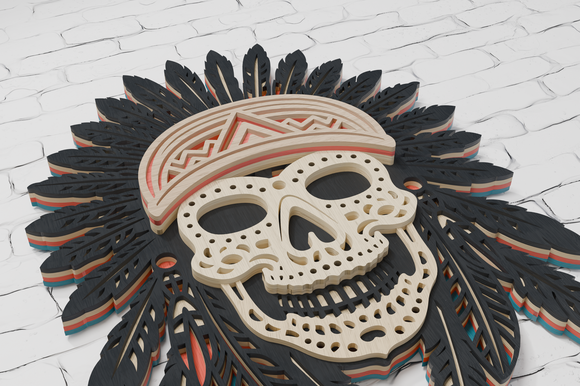 American skull digital file formats CDR DXF AI

