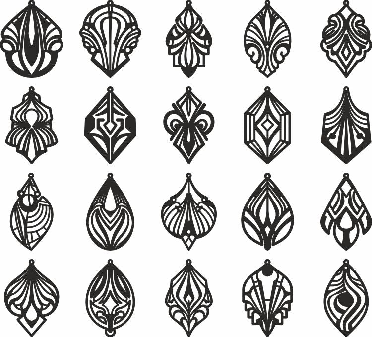 ArtDeco glowforge earrings files