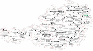 Austria Puzzle Map & Wall Art SVG/CDR/AI Laser Cutting Engraving Files, Austria-Themed Home Decor