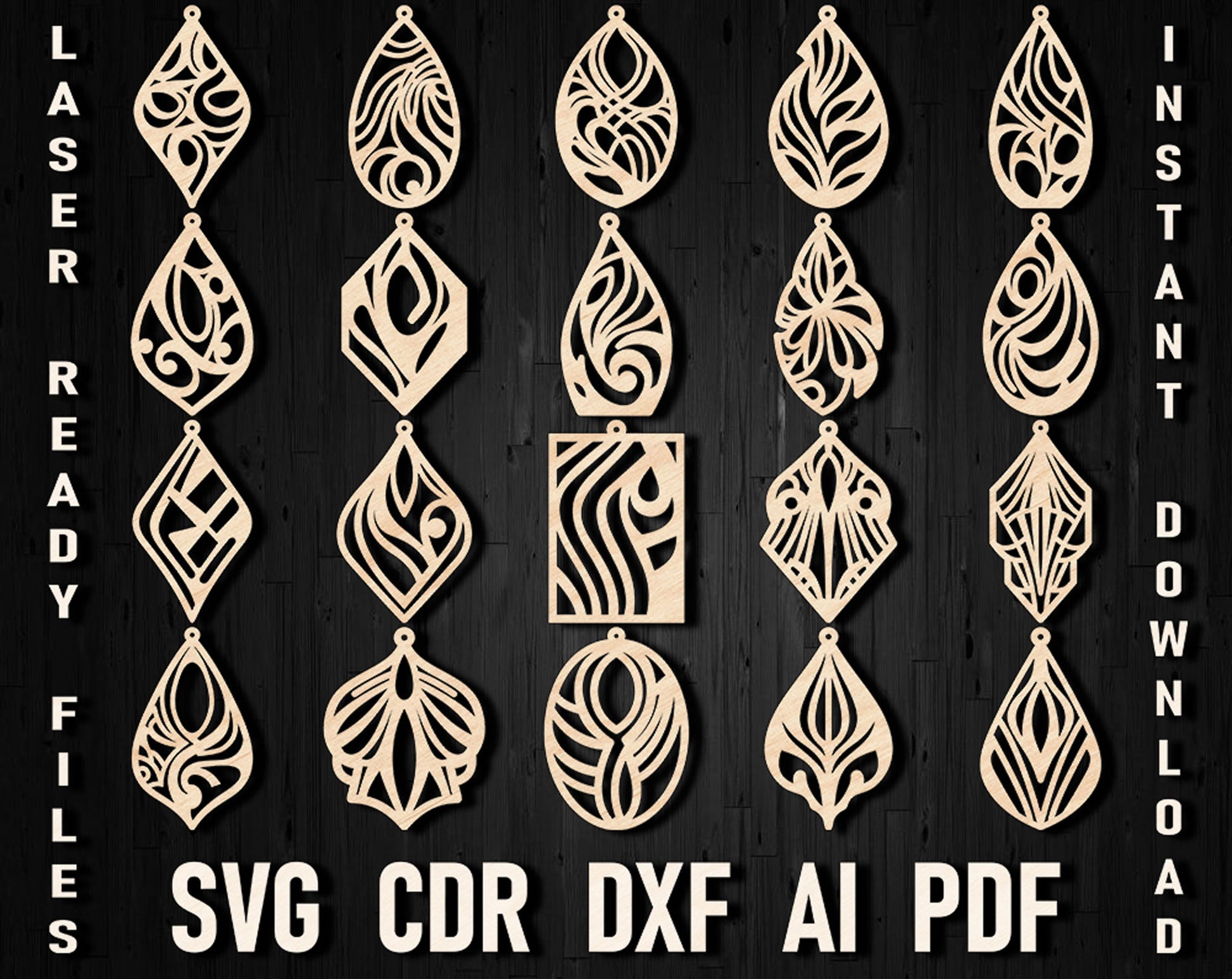 AvantGarde earrings laser cut bundle