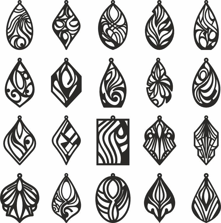 AvantGarde vector earrings svg bundle