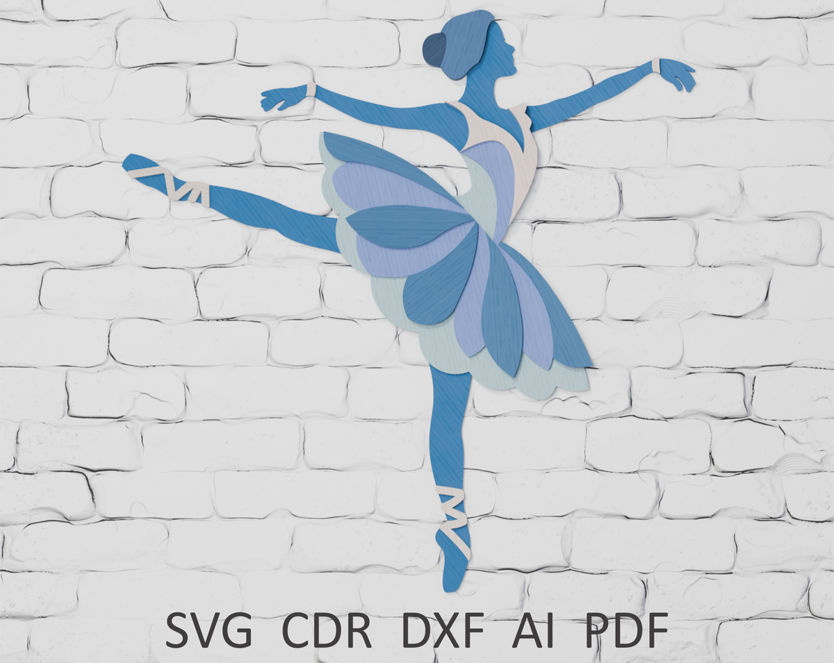 Ballet Dancer multilayer SVG digital download