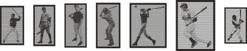 Baseball Player Laser Cut SVG/DXF Panels - Glowforge Files for Wall Art Cutting Decor