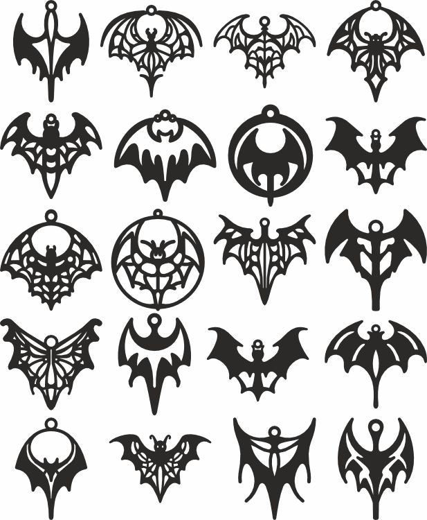 Bat earring dxf bundle