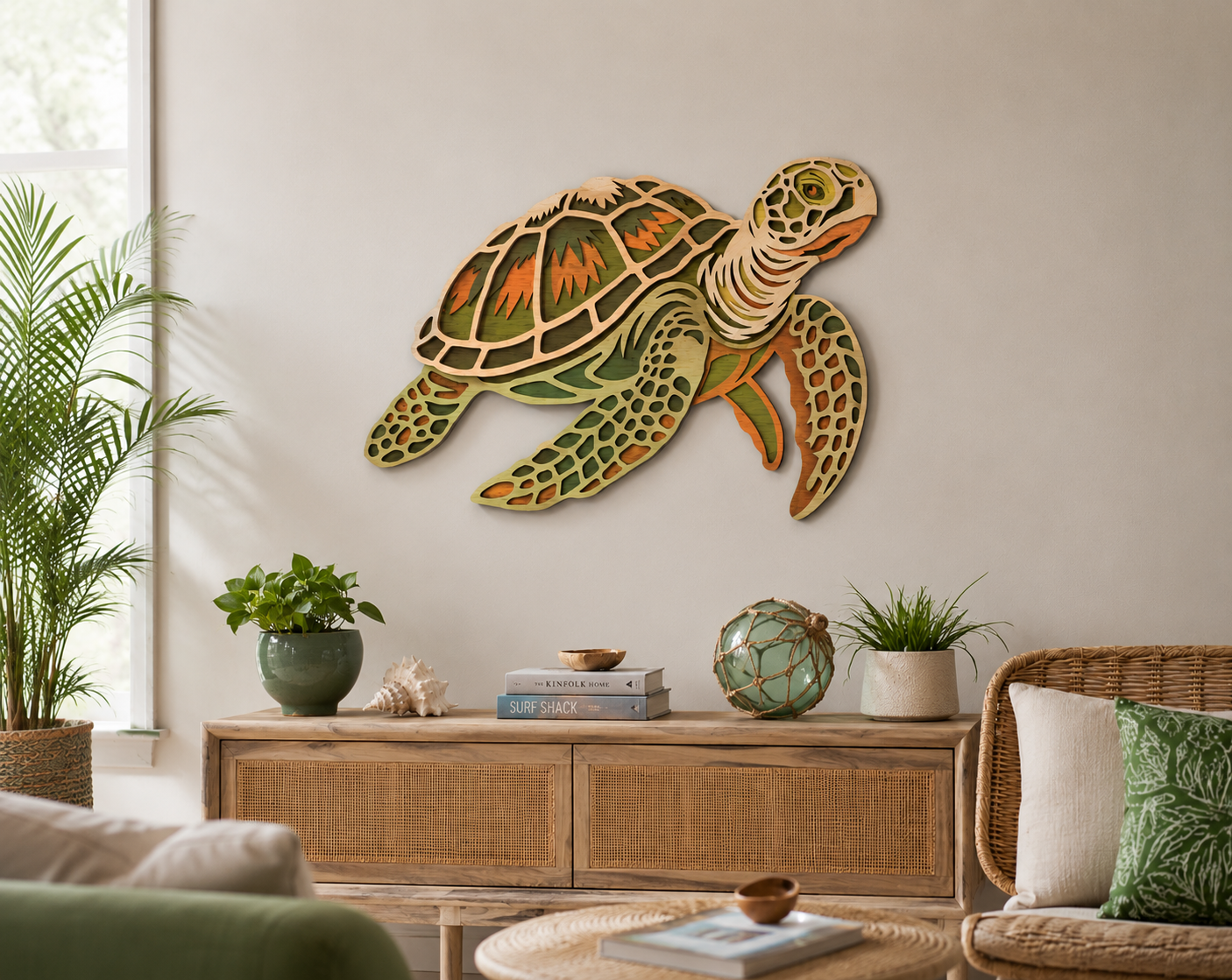 Boho Turtle Shadow Box
