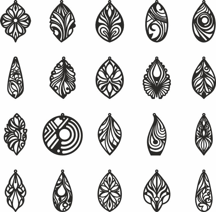 Boho and Hippie earrings svg files