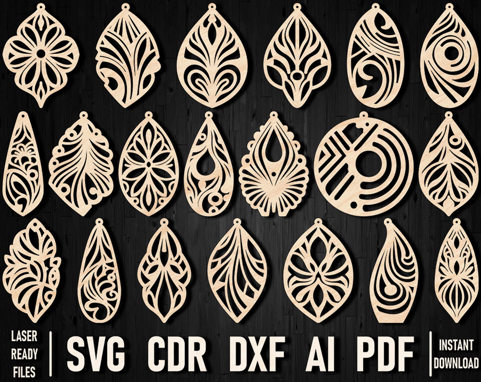 Boho and Hippie wooden template svg design