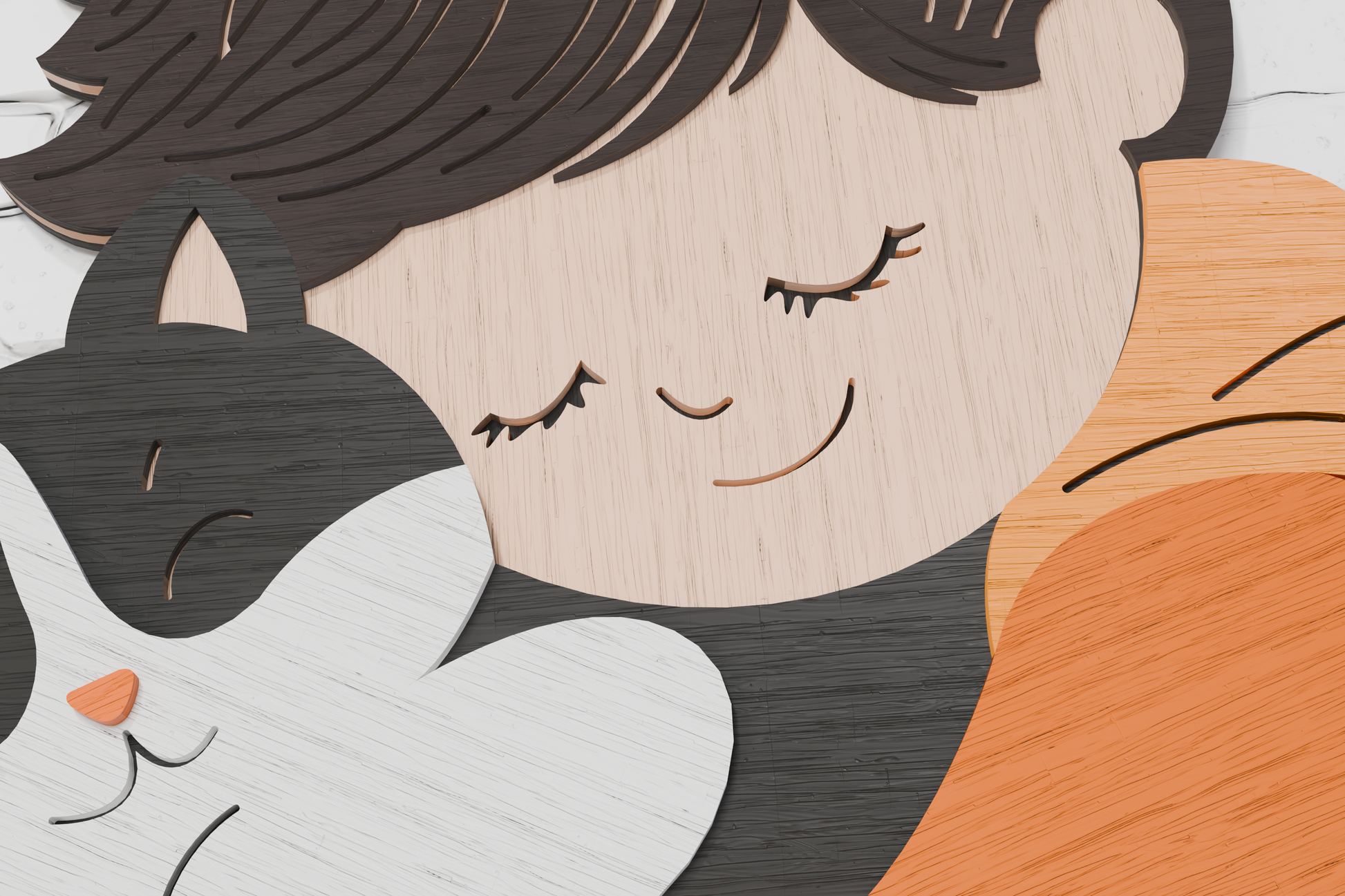 Boy and cat multilayer dxf for xtool

