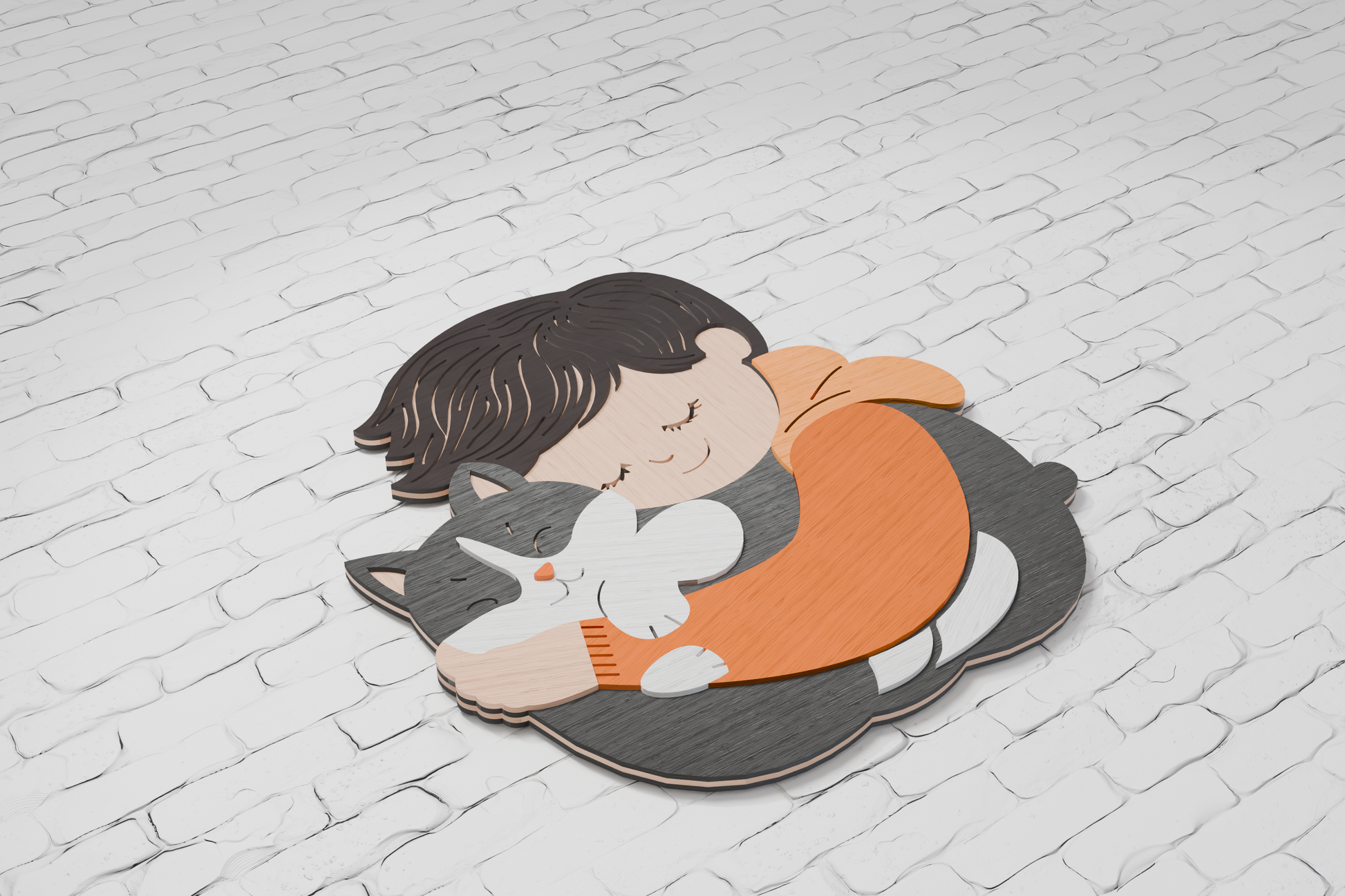 Boy holding cat cricut design svg

