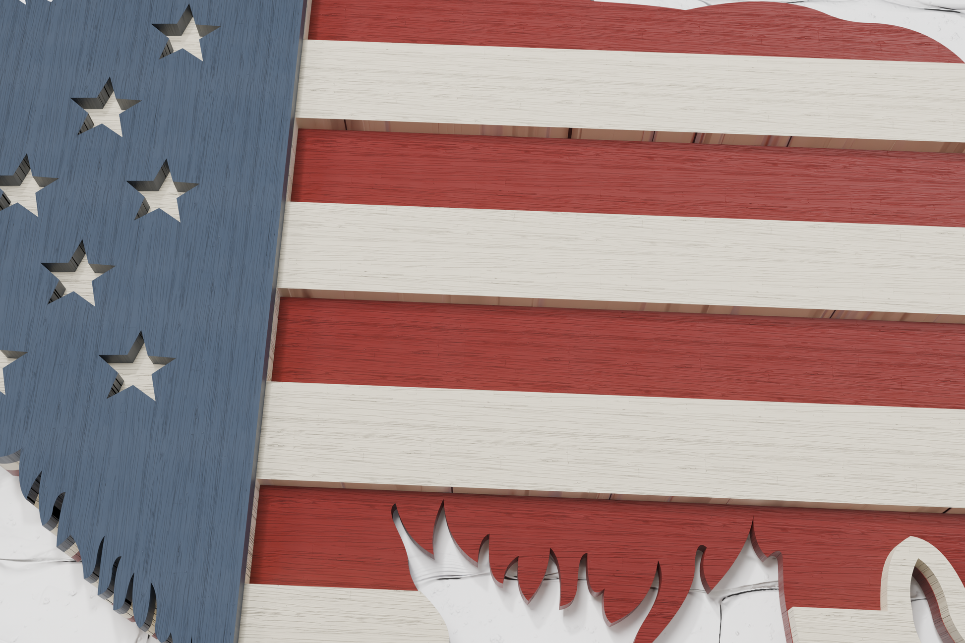 Buffalo American Flag Multilayer Craft File

