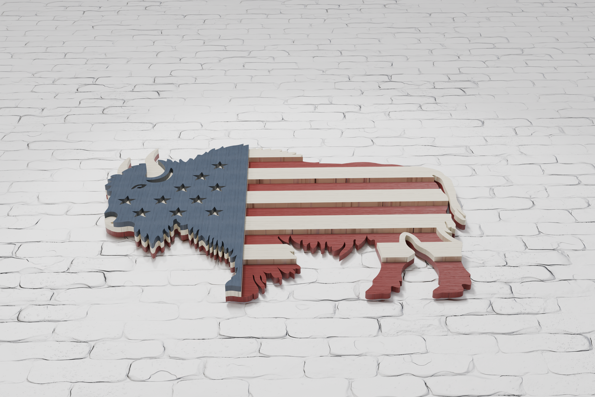 Buffalo Flag Cricut SVG DXF PDF CDR AI

