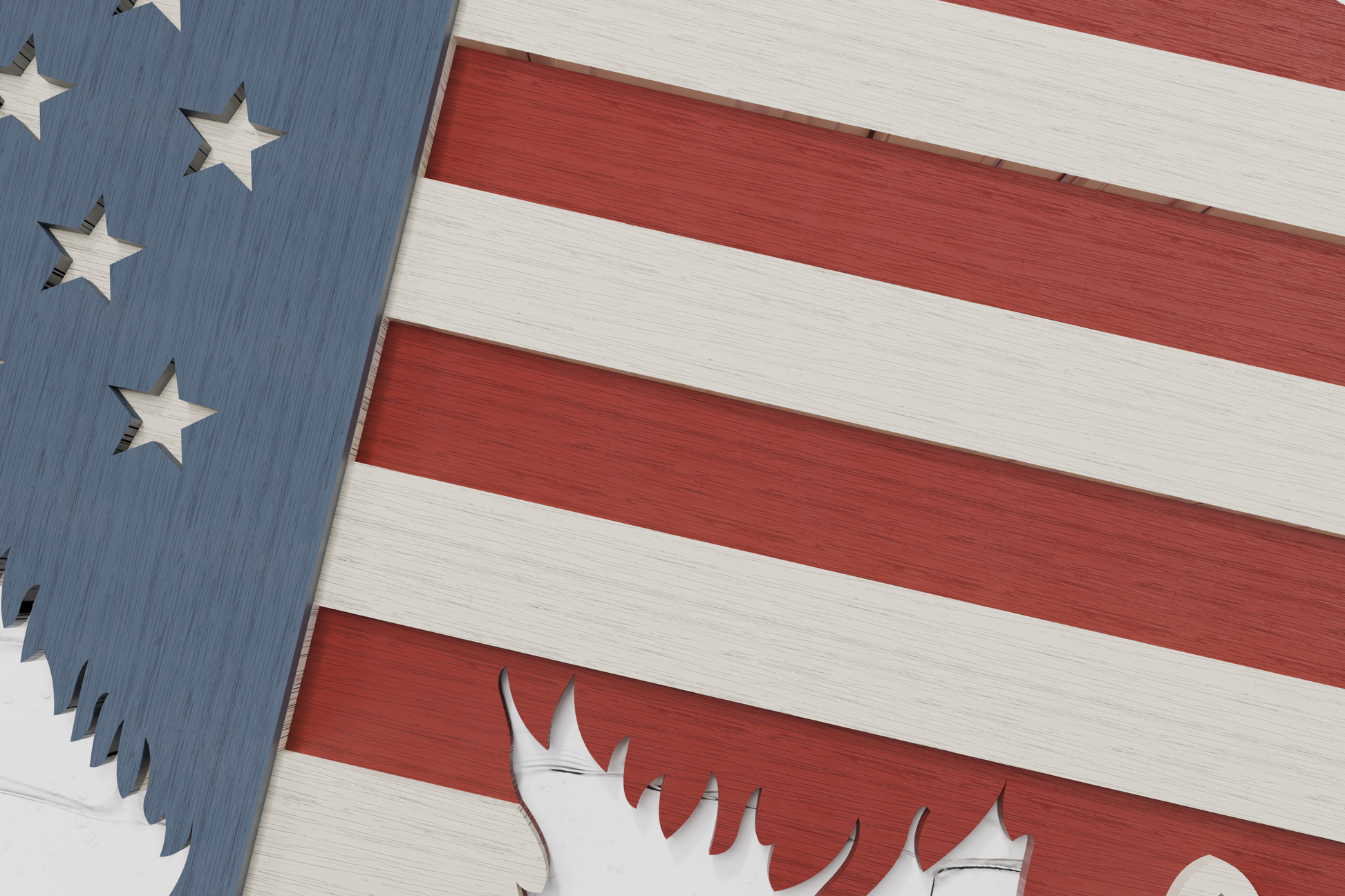 Buffalo Flag Shadow Box DIY Template

