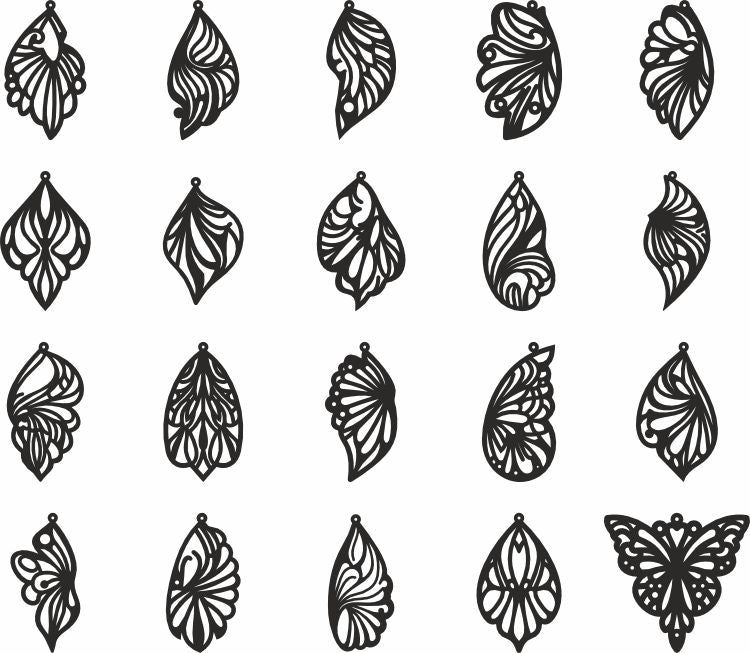 Butterfly vector laser cut designs