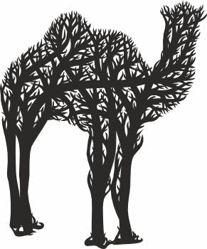 Camel tree vector wall design