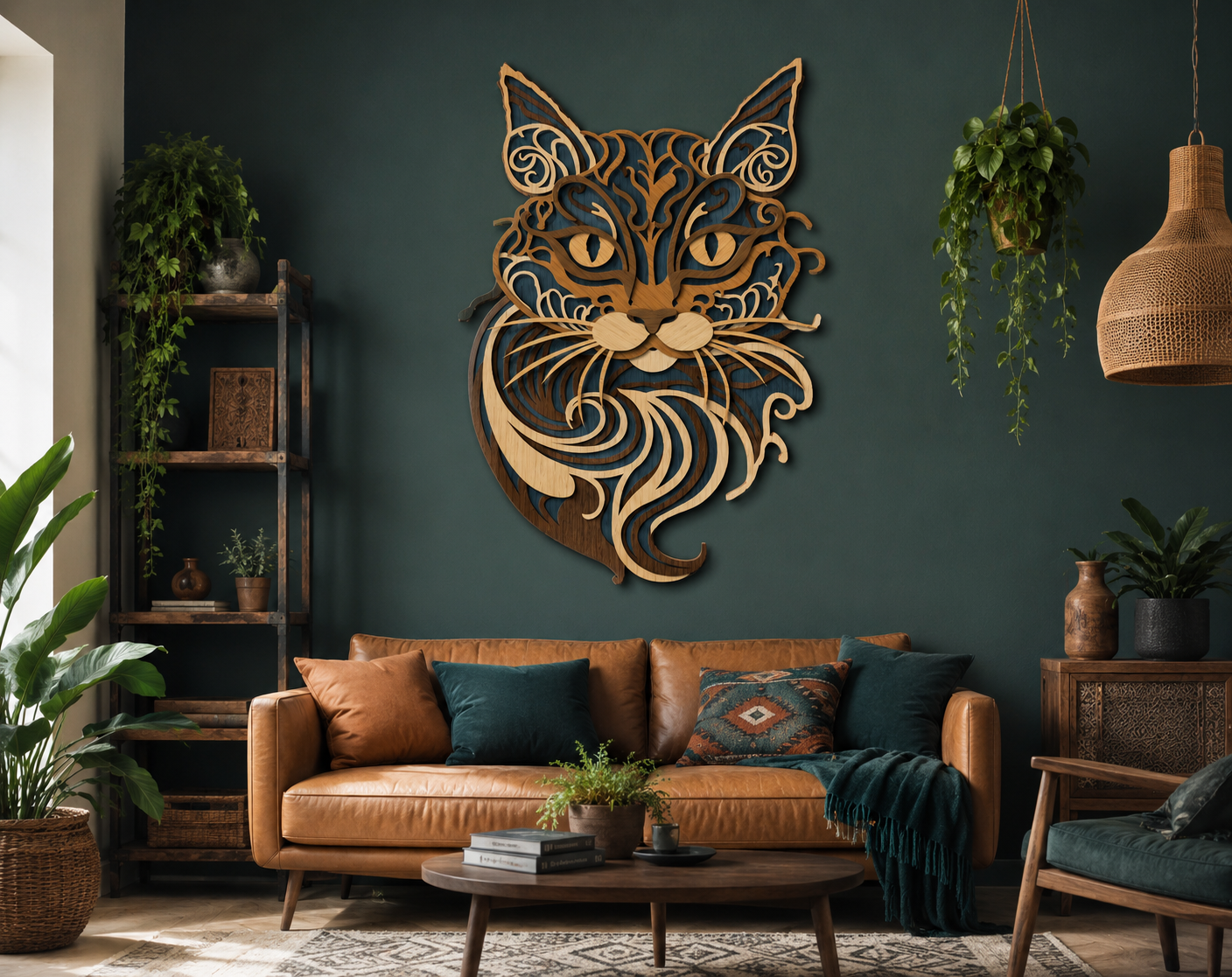 Cat Mandala Digital Gift SVG
