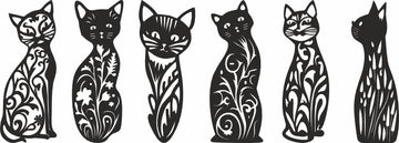 Cat Lover Bookmark SVG Bundle: Laser Cut Templates for Acrylic & Wood – DXF/PNG Files (Cricut/Glowforge)