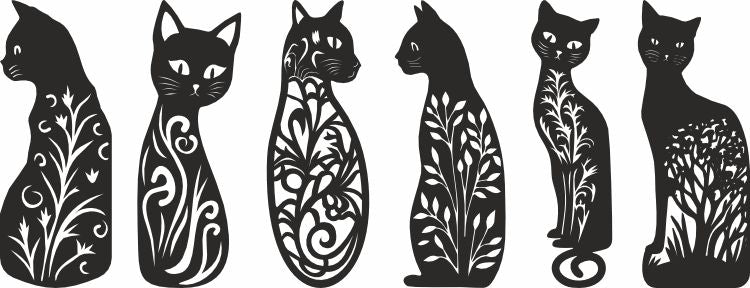 Cat bookmark svg laser cutting ornament