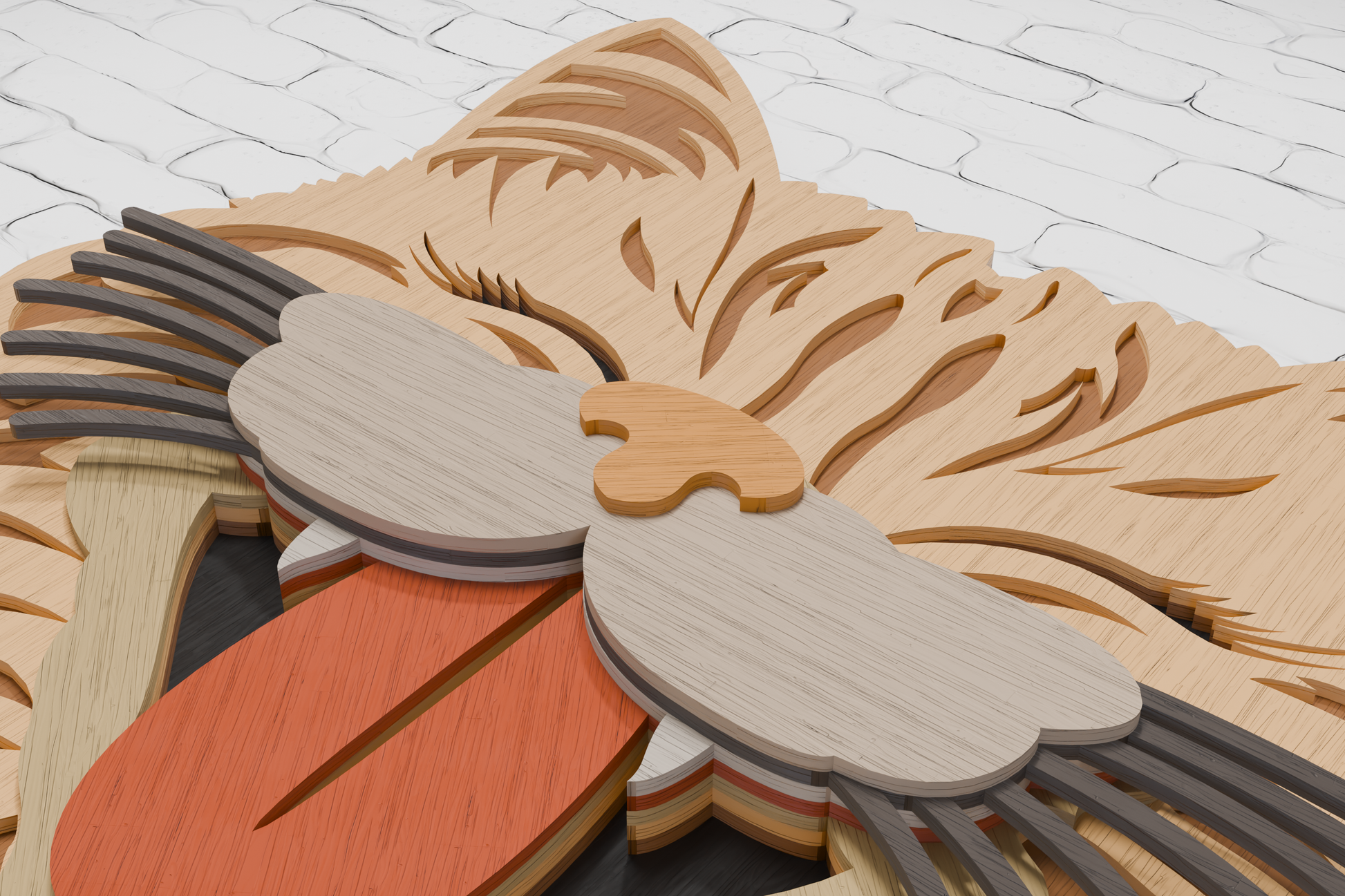 Cat paper craft template SVG AI PDF

